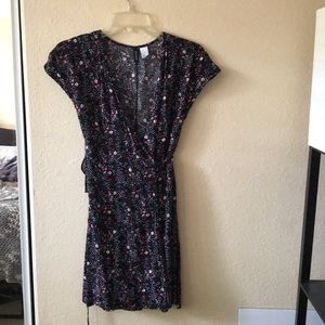 Black, floral sundress